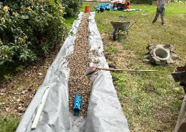 Flächendrainage im Garten Norderstedt